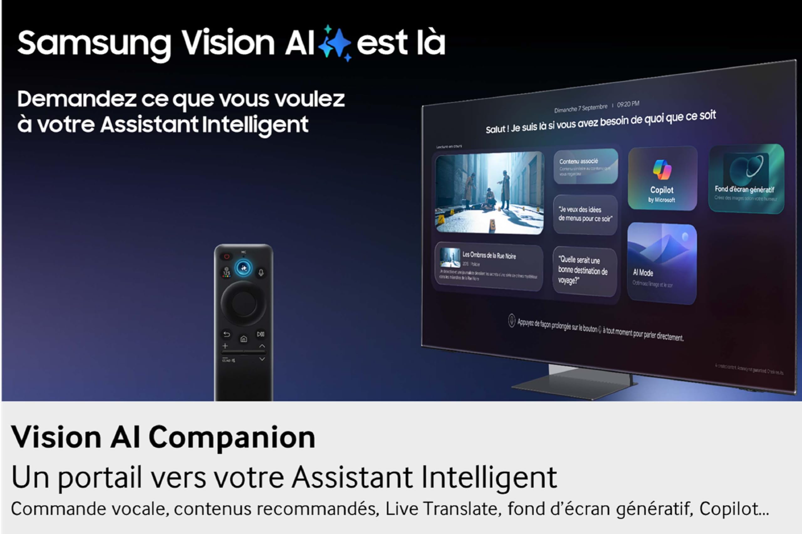 Samsung TV AI Mini LED 55 Pouces Neo QLED QN80F 4K Smart TV HDR Dolby Atmos