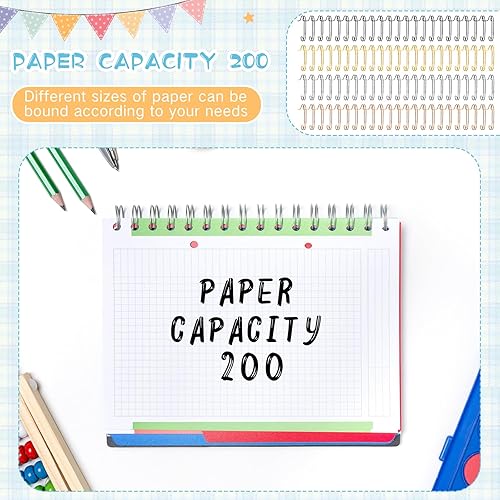 Miniatura 3 de 150 piezas de espinas de encuadernación de alambre de doble bucle a granel para máquina de encuadernación de alambre, peines de encuadernación de