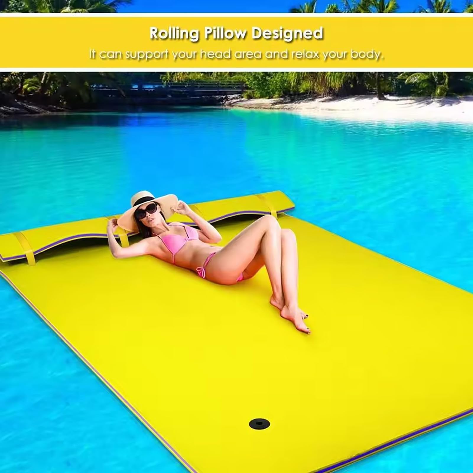 Tappetino galleggiante, Lily Pad Floating Mat per il lago e la barca, Resistente Water Mat Floating Dock, Giant Floating Water Pad per adulti,
