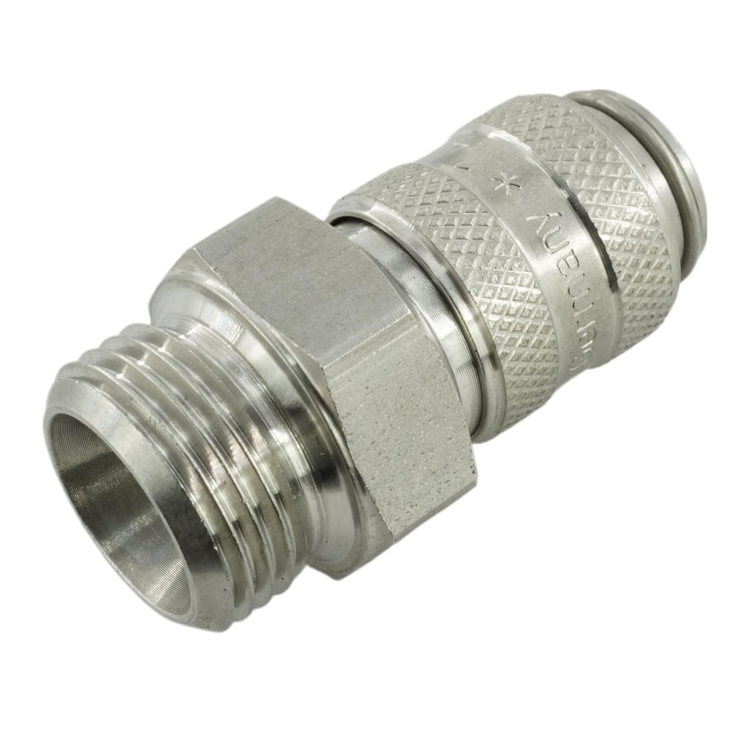 Druckluftkuplung NW 5 mit Außengewinde (Edelstahl - G 1/8")