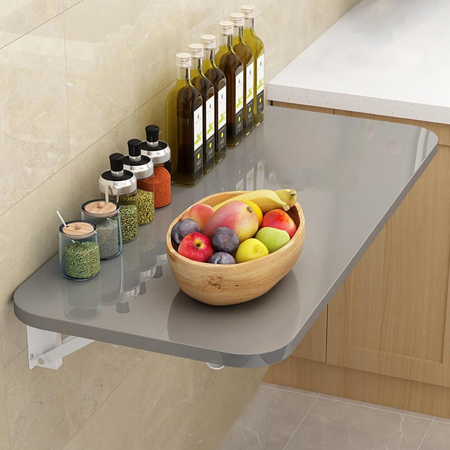 Amazon.com: Wall Mounted Folding Table, Drop-Leaf Table Wall Hanging ...