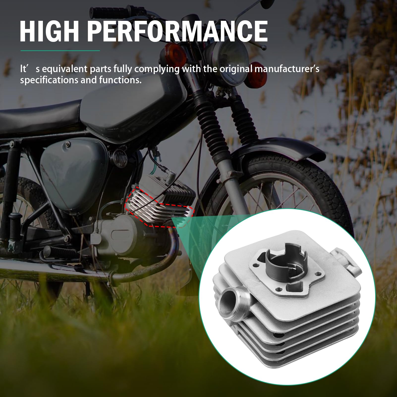 Zylinderkit Sport 60ccm 41mm Für Simson S51, S53, SR50, KR51/2 (M531, M533, M541, M542, M543), Enthalten Zylinder Kolben Dichtungen Aluminium Leistungssteigerung