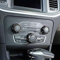 Vista 4 de Voodonala Pomos de radio AC Botón de interruptor de aire acondicionado para cargador Dodge Challenger 2015-2025+, para 2011-2025+Chrysler 300, RAM