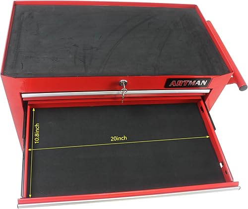 Miniatura 8 de Caja de herramientas con ruedas de 7 cajones con ruedas, carrito de herramientas multifuncional, gabinete de almacenamiento de herramientas