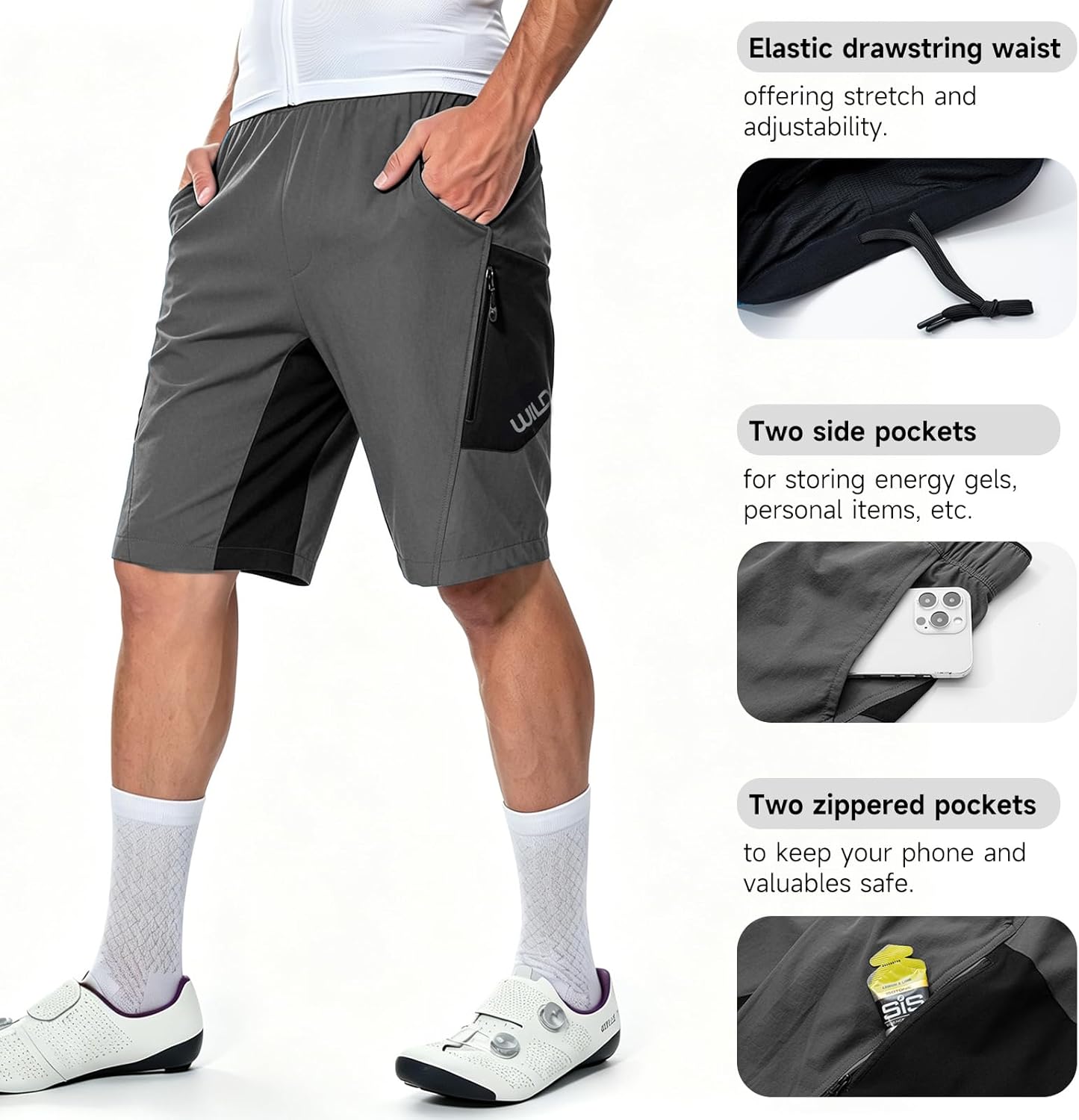 Mountain Biking Shorts Cycling Shorts MTB Shorts Padded Bike Shorts for Men
