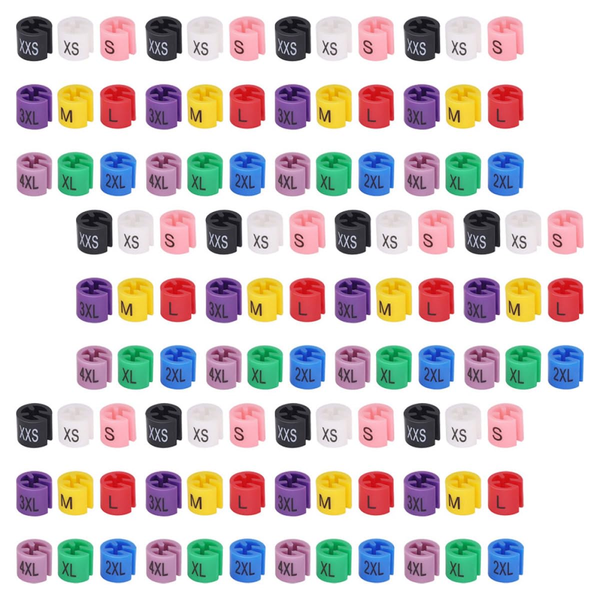 de Taille Étiquettes de 450 Pièces pour en Plastique Clair, Résistantes et Faciles à Identifier pour Magasin de Vêtements