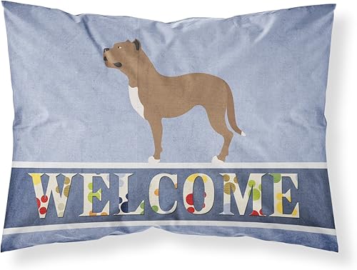 Caroline's Treasures BB8339PILLOWCASE Perro de Presa Canario - Funda de almohada estándar, color azul, ligera, súper suave, fácil de cuidar,