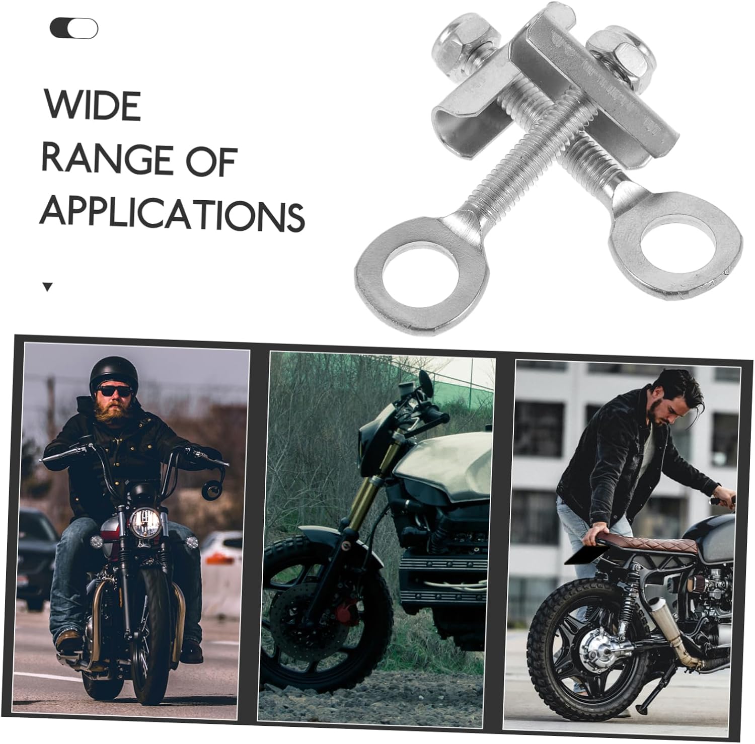 2Pcs Adjustable Chain Tensioners Motorcycle Chain Tools for Easy Tightening Compatible with Various Motorcycles and Bicycles Compact Design for Convenient Storage