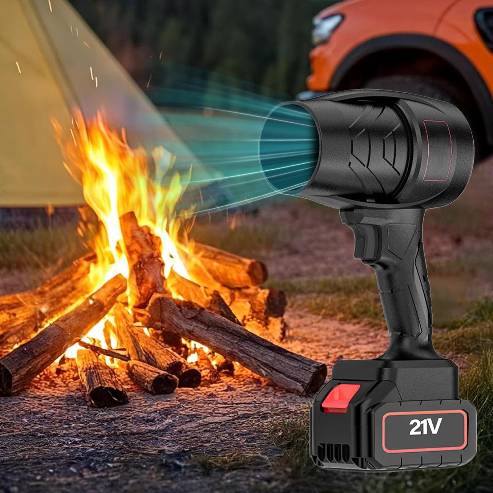 Soplador Turbo Ventilador de Mano Eléctrico Portátil Inalámbrico Turbo | Soplador De Hojas Inalámbrico Para Patio Nieve Coche Jardín Paisajismo Industrial Exterior Otoño Garaje Tienda