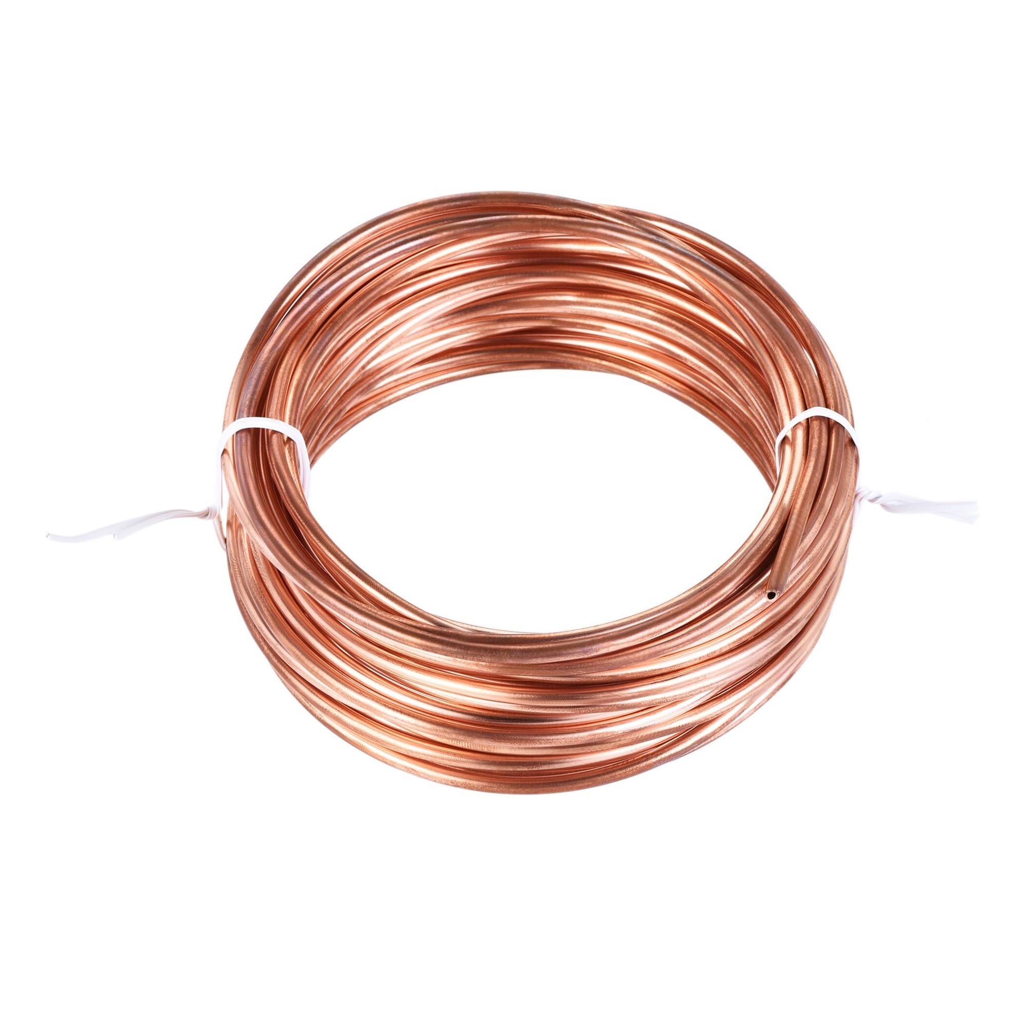 Alambre de cobre puro Tubo de cobre de 5M/7M, 1,6/1,8/2/2,2/2,5/3/3,5/4/5mm OD, de refrigeración capilar bobina de 0,5mm de espesor, 1 Uds.(5mm x 4mm x 5M)