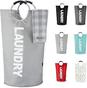 Caroeas 90L Laundry Basket (13 Colors), Waterproof Laundry Hamper, Laundry Bag with Padded Handles, Clothes Hamper, Collapsible Laundry Basket Easy Storage
