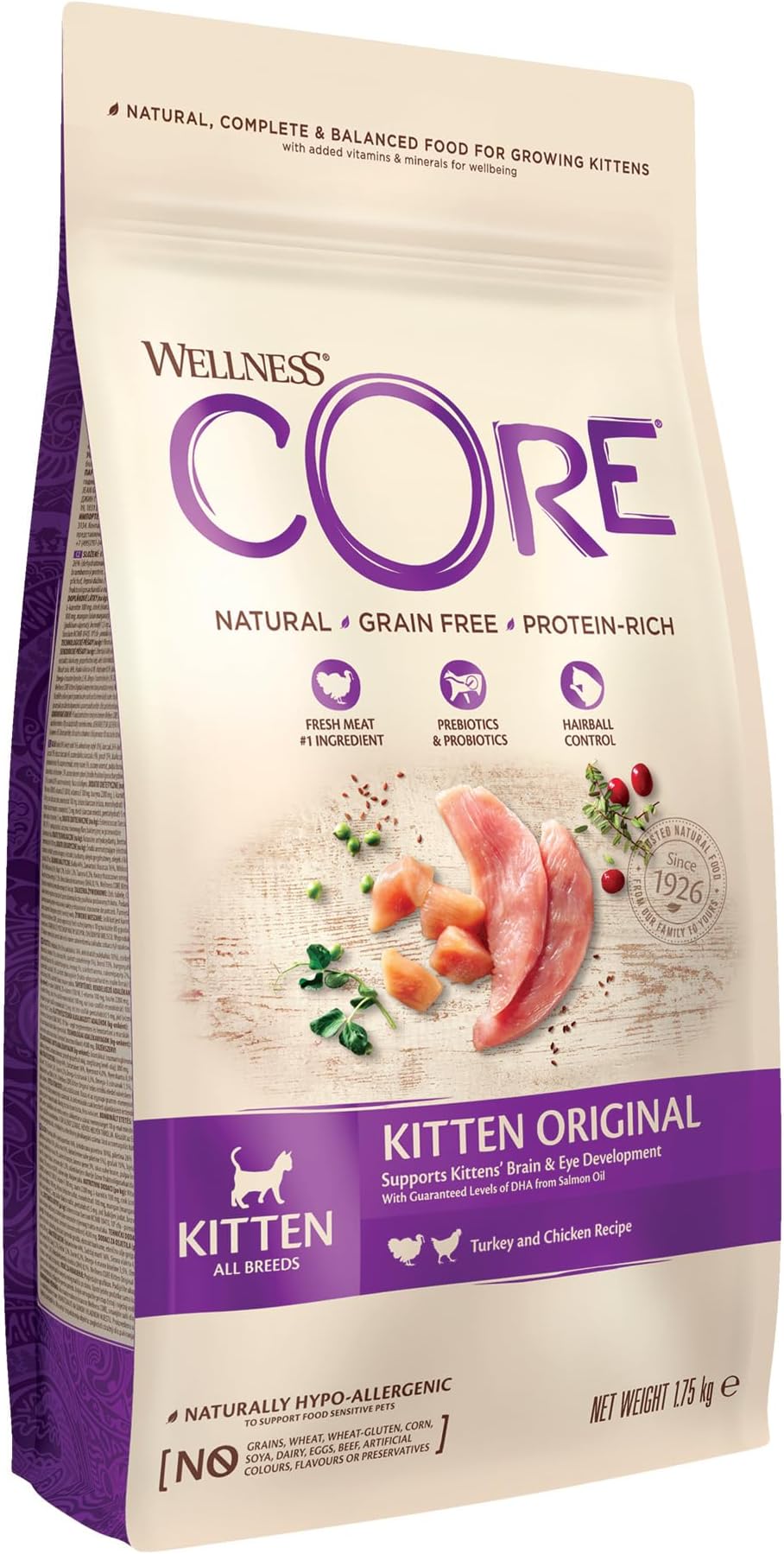 Kitten Turkey with Salmon Recipe Cat Dry Food - 1.75KG