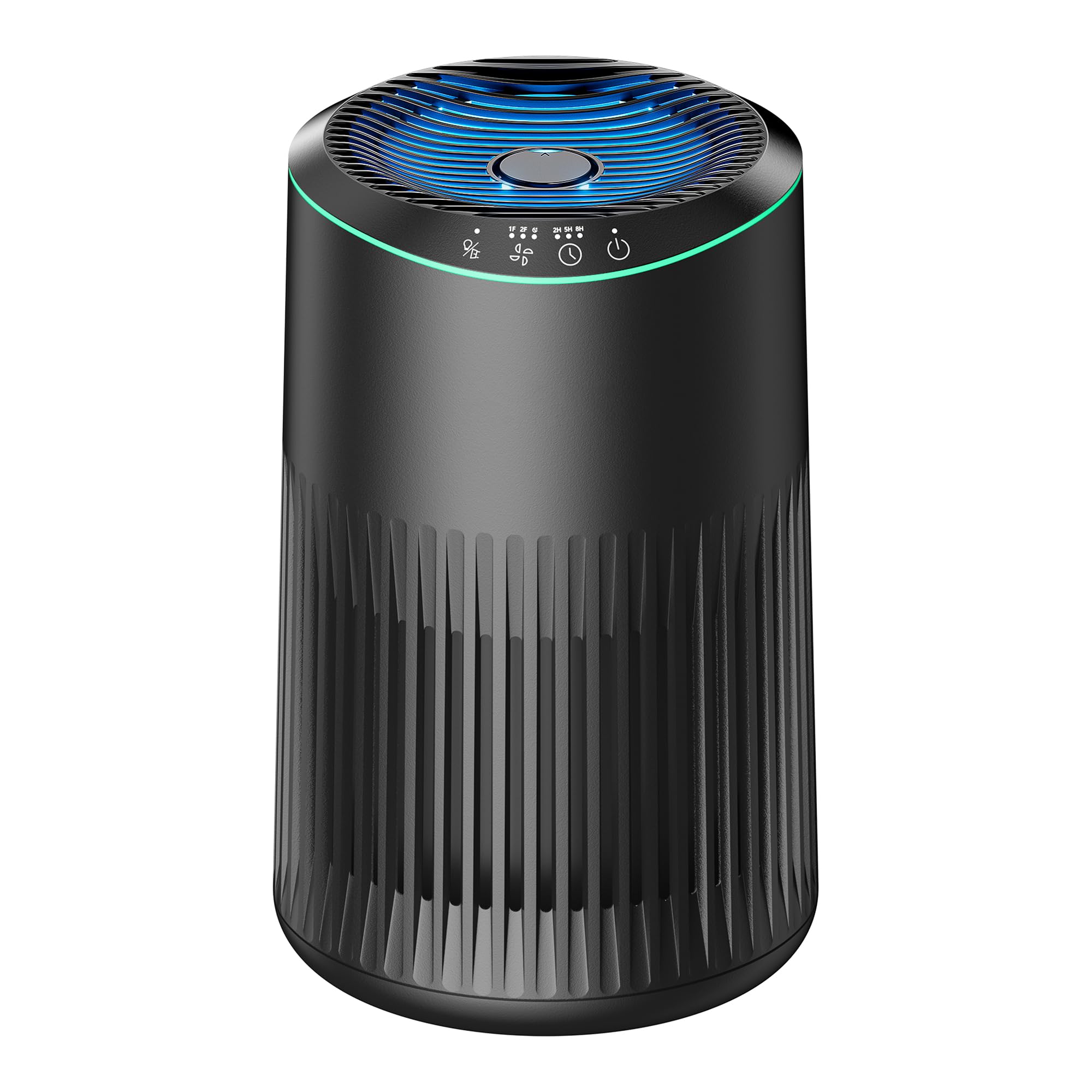 MERONTE Purificatore d'aria per camera da letto, casa, purificatore d'aria allergico per camera da letto, ufficio, camera fumatori, aria purificatore, grigio chiaro, 1 pacco+3 modalità