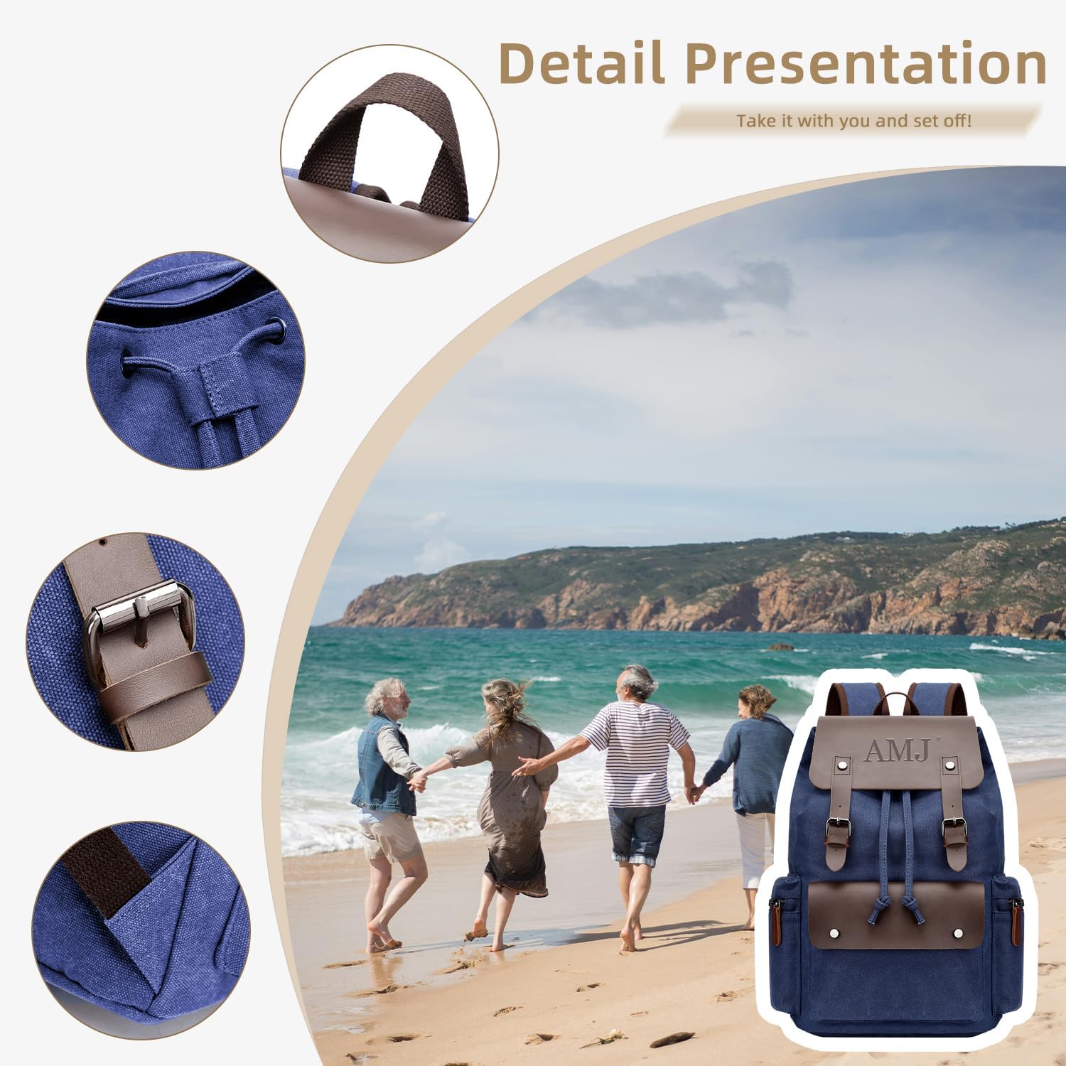 AMJ Casual Daypacks Laptop Backpacks, Travel Hiking Camping Daypacks For Men Women, Backpacks - Image 3