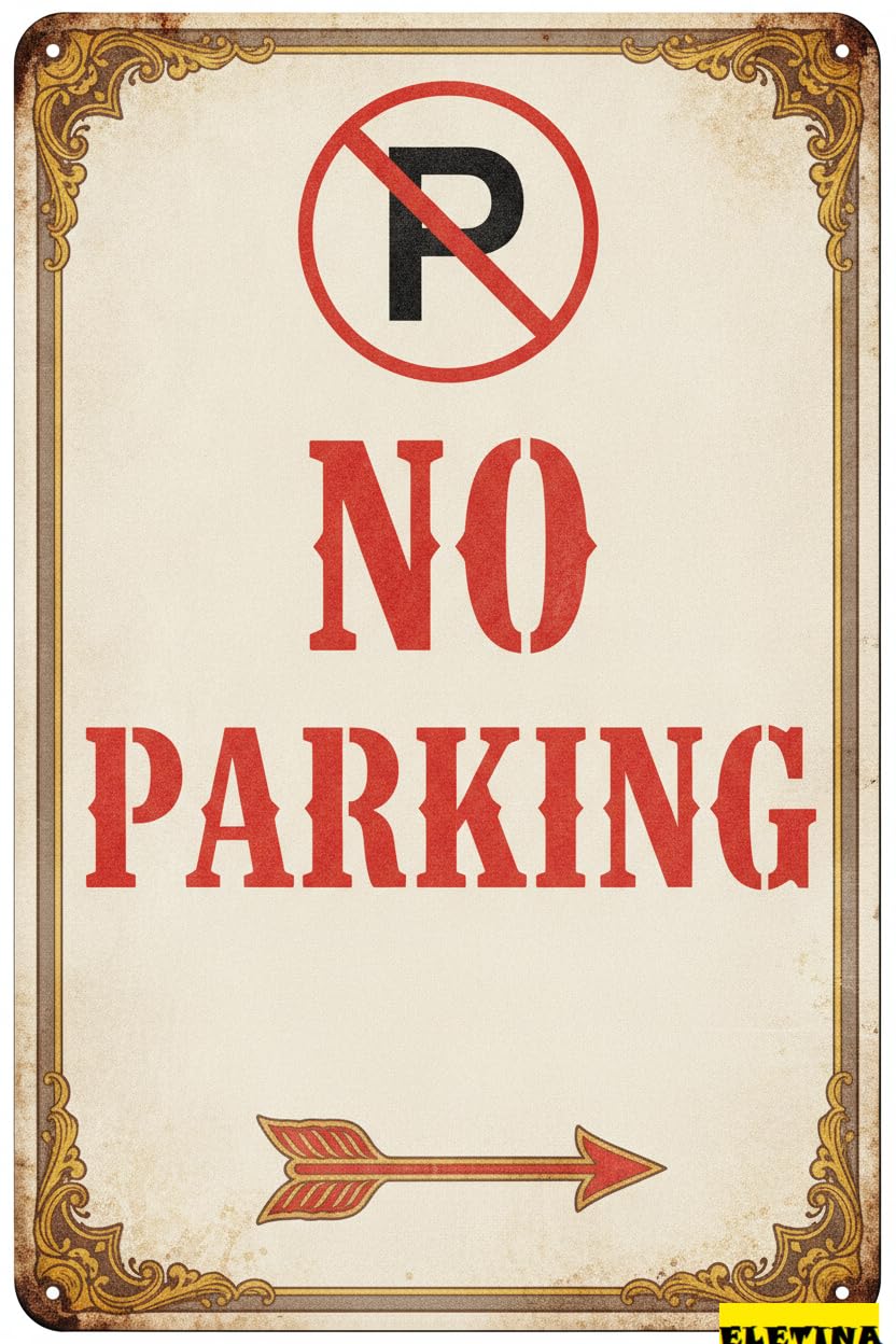 Personalized Sign for Man Cave Warning No Parking Aluminum Beware Caution Retro Wall Decoration Plaques Outdoor Parking Lot Street Road 8x12in Metal Quality Private Property Decorative
