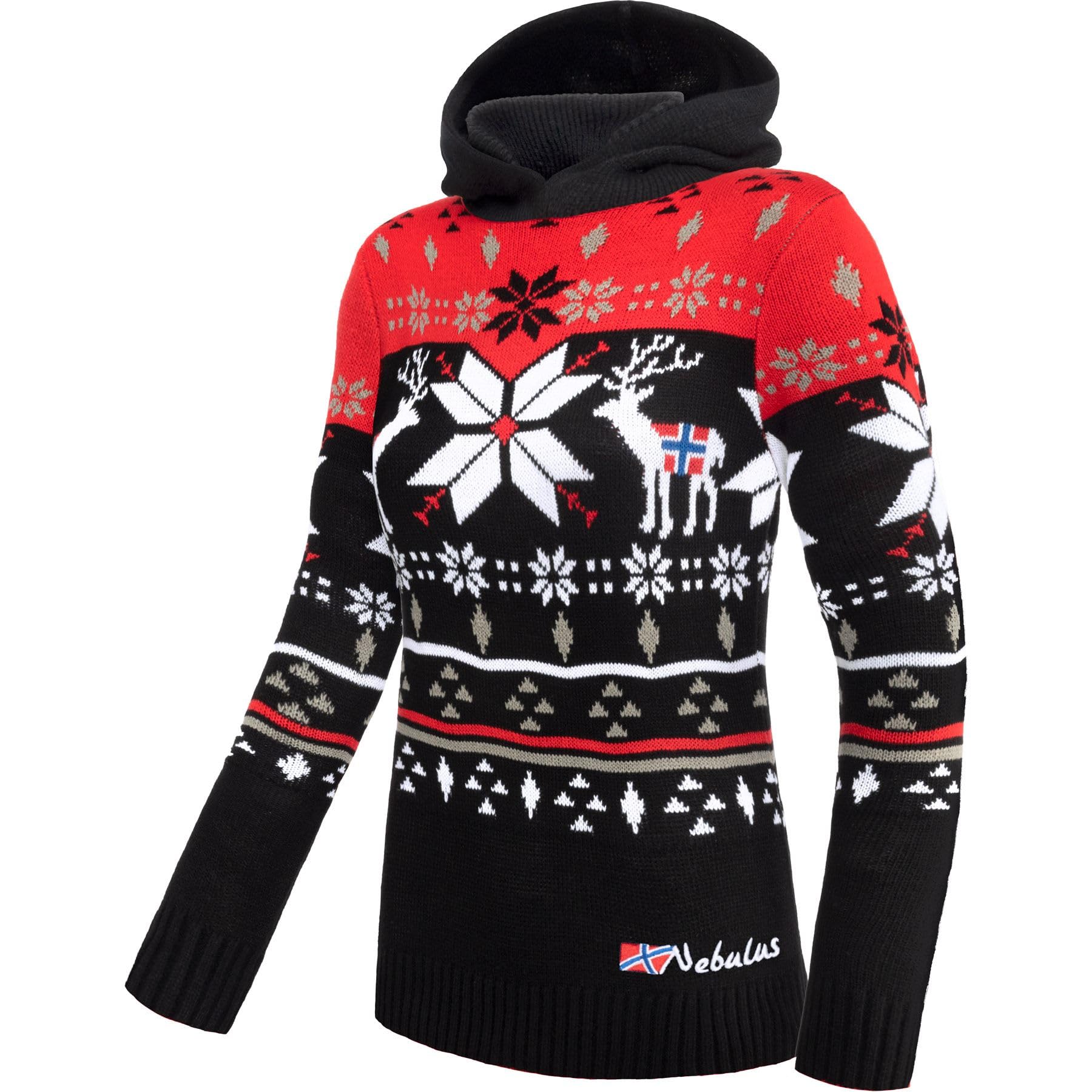 Nebulus Damen Pullover NORJAN, Warmer Hoody, schicker Pullover im Norweger-Style