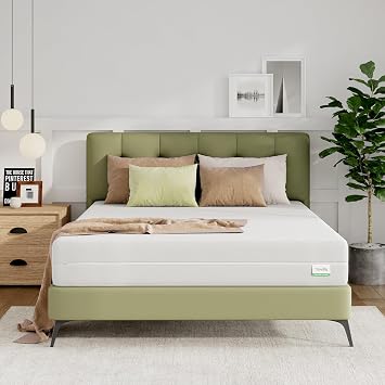 Novilla Queen Mattress, 6" Foam Mattress, Block Cutting Design, Queen Mattress, Double Airzone Flip, Queen Mattress for Back & Side Sleepers