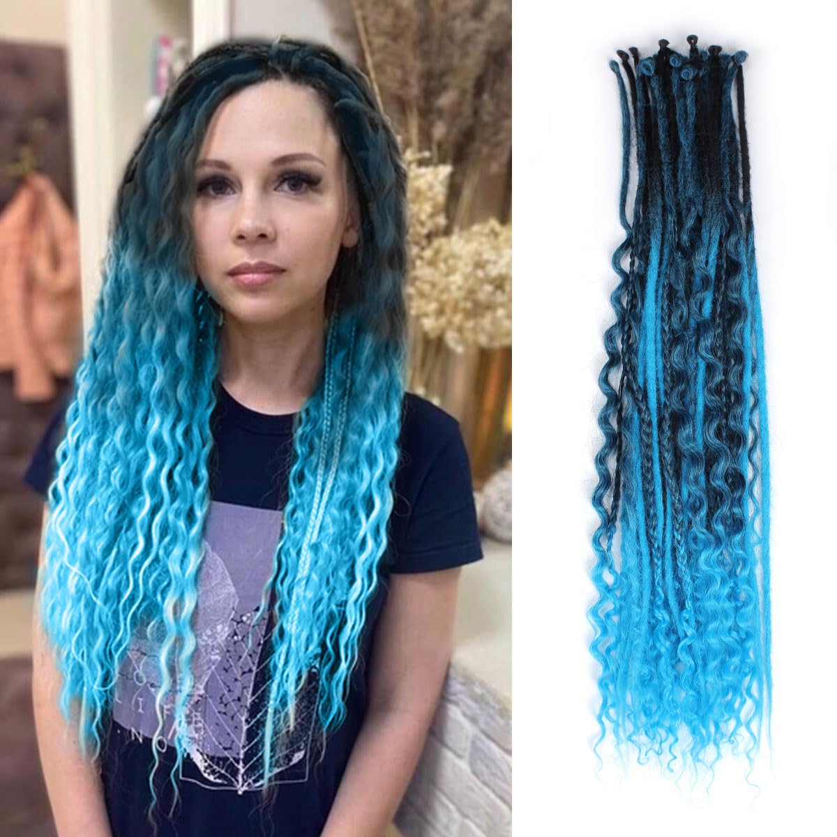 Amazon.com : Sangtok Dreadlock Extensions Single Ended, 30 pcs Ombre ...