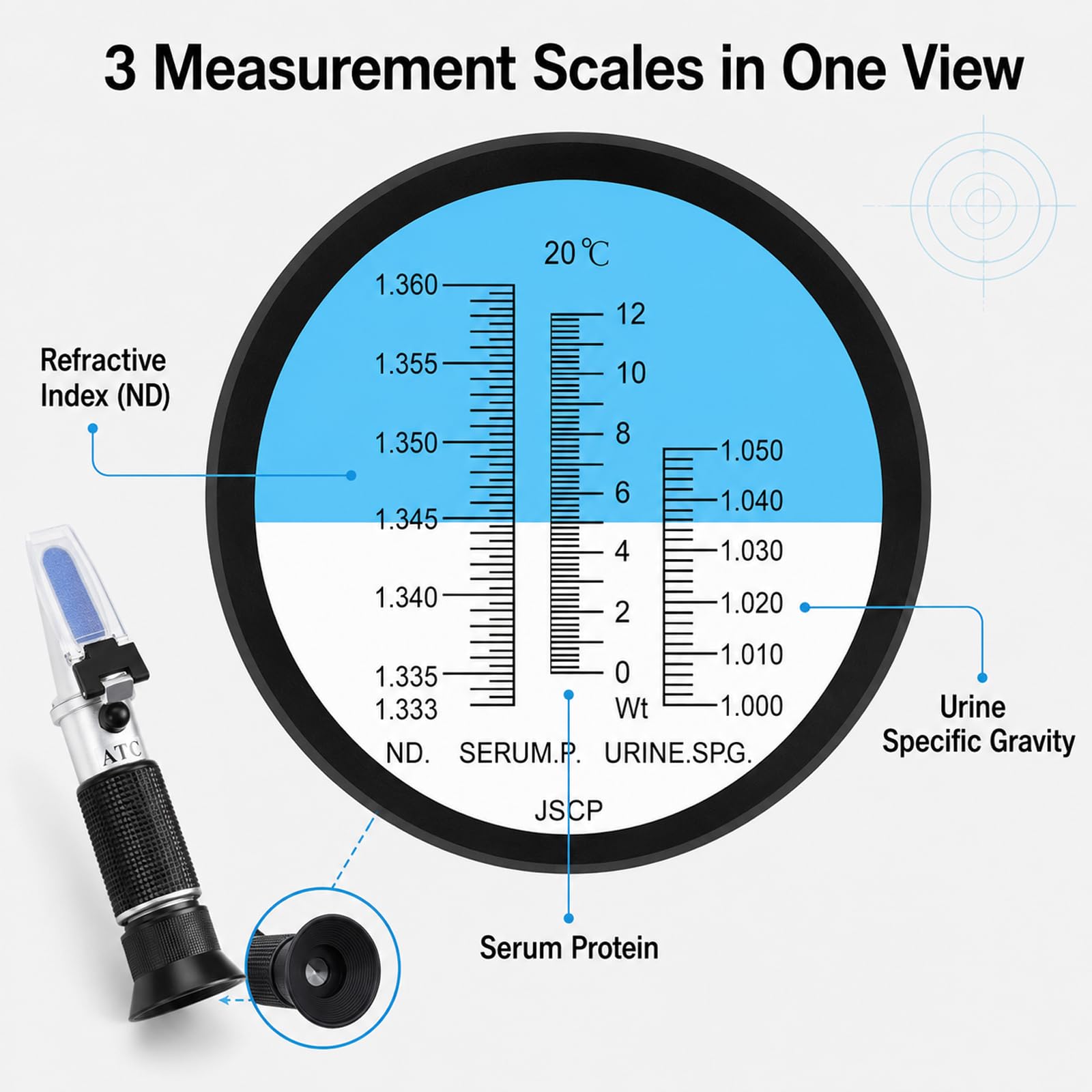 Clinical Refractometer - Serum Protein, Urine, RI -3