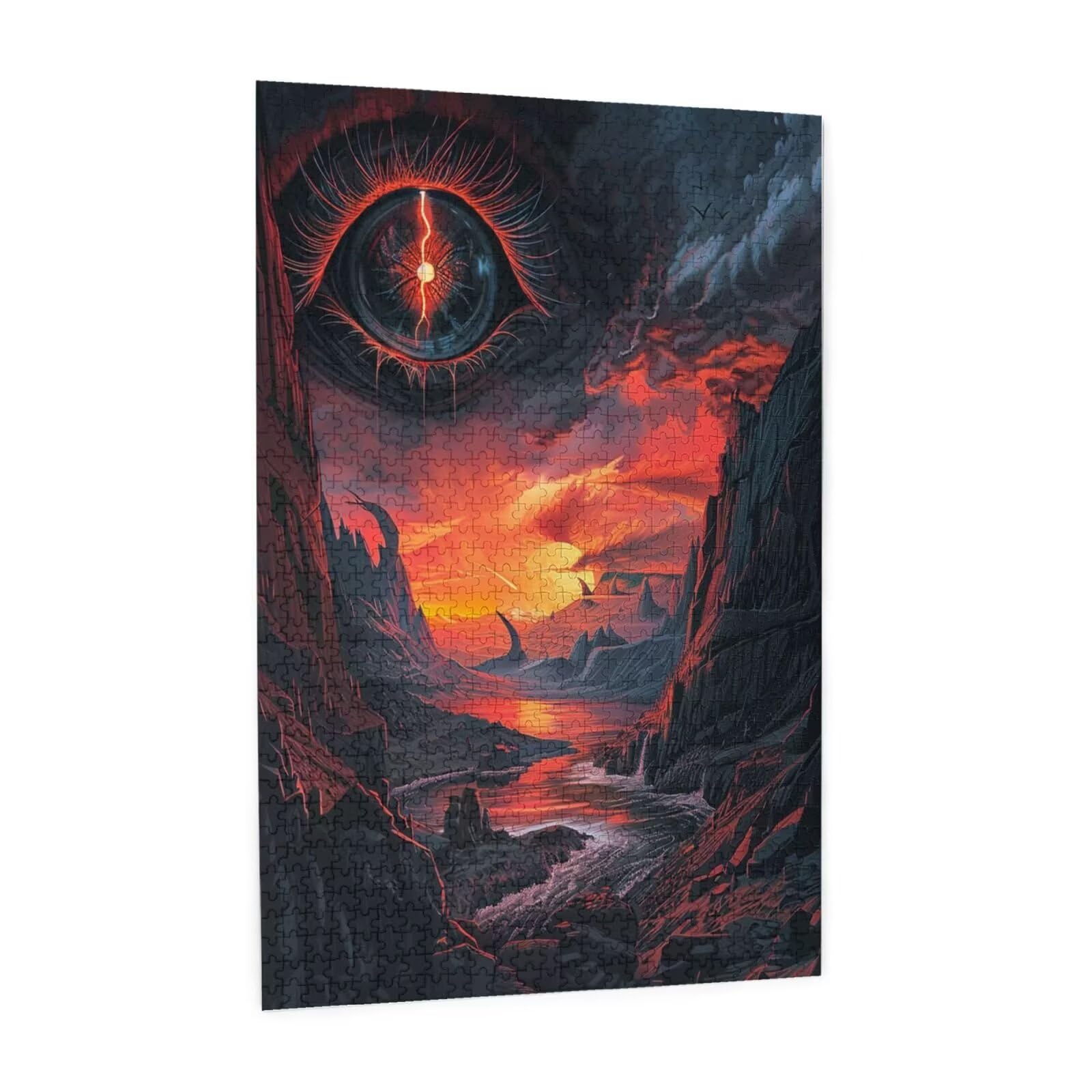 Puzzles Paisaje 1000 Adultos, Puzzle Ojo con Cajas y Cartel, Juego Clásico de Puzzle Arte para Entretenimiento Adultos, Regalos de Decoración del Hogar para Pasatiempos Creativos de Mujeres 2T-1108