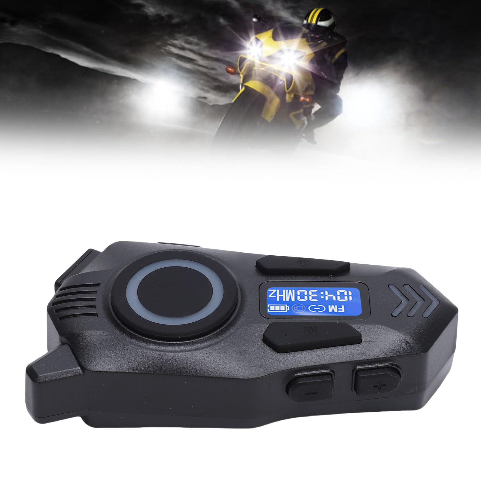 Focket Auricolare Bluetooth per Moto, Bluetooth 5.4 Cancellazione del Rumore Batteria a Lunga Durata 40 Ore Altoparlanti per Casco, Auricolare per Casco con Altoparlanti da 40 Mm IPX8 Impermeabile