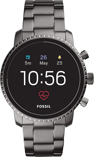 fossil q explorist gen 4 smartwatch smoke stainless steel