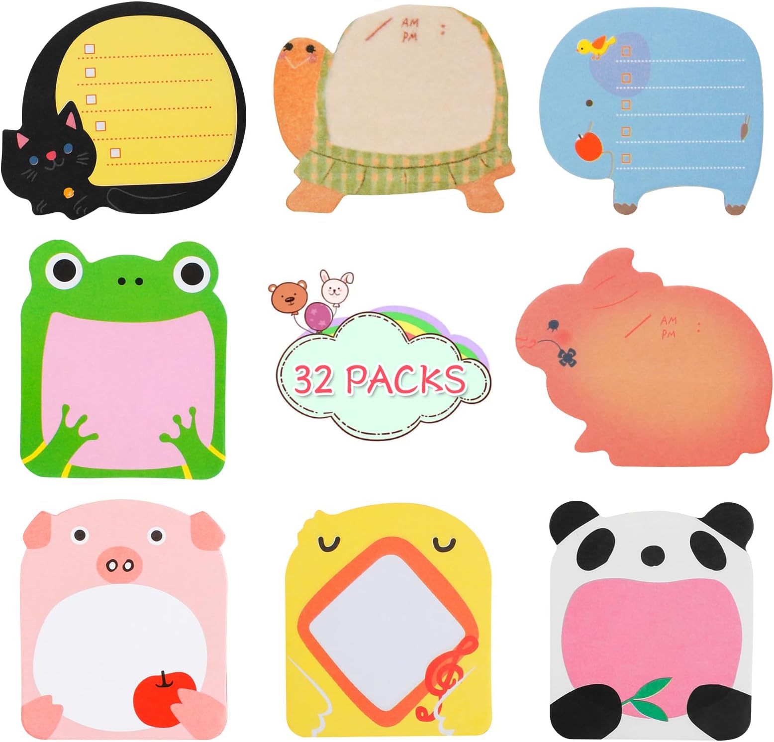 32 Packs Cute Kids Sticky Notes Set - Small Pastel Sticky Notes per ...
