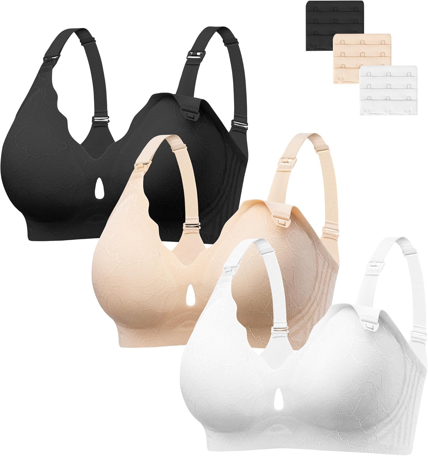 HBselect Nursing Bras for Breastfeeding Seamless Maternity Scalloped Jelly Bras Wireless Pregnancy Sleep Bralette