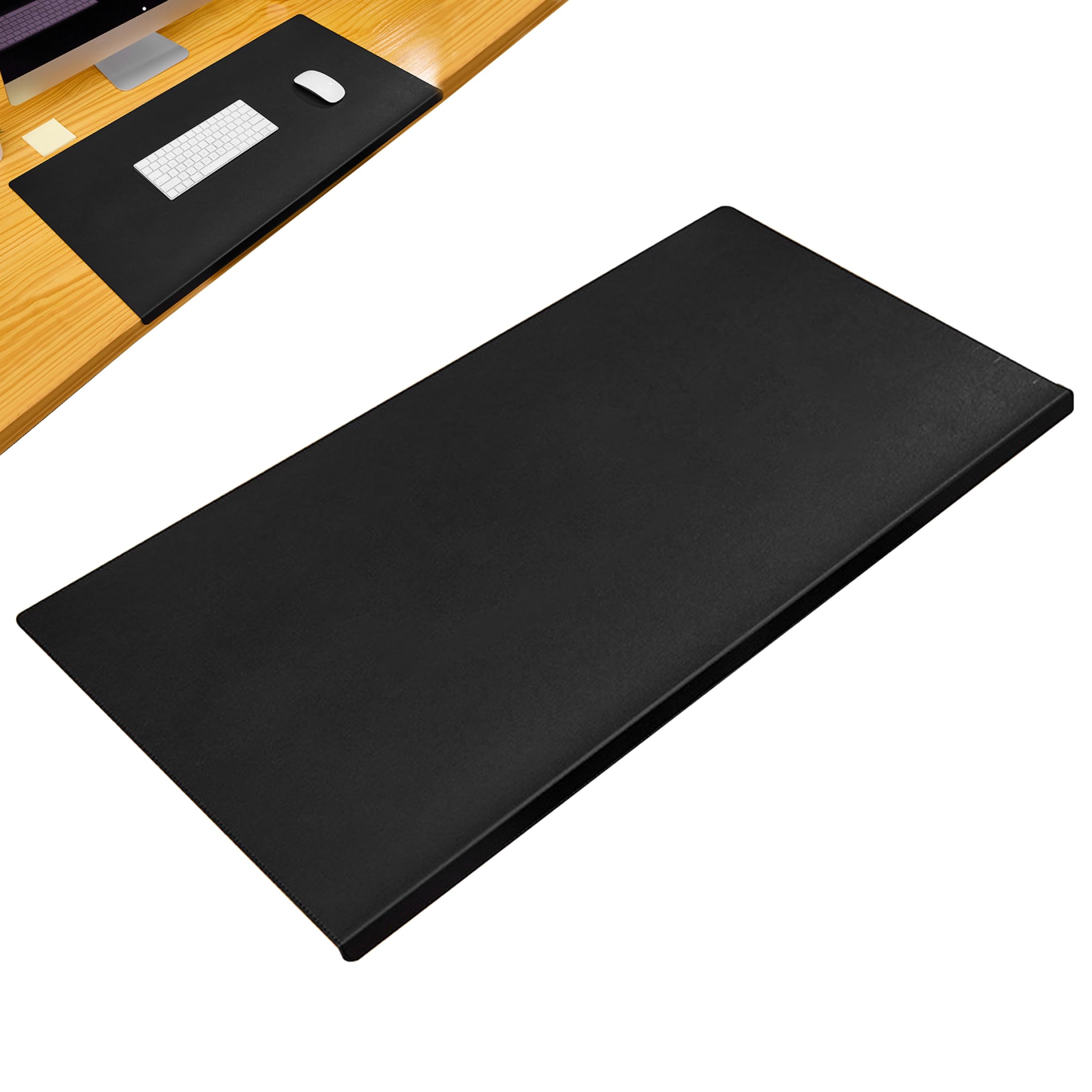 Tappetino proteggi scrivania per scrivanie in legno, sottomano da scrivania 23, 62x11, 81 pollici con protezione bordi, tappetino antiscivolo per tastiera e mouse