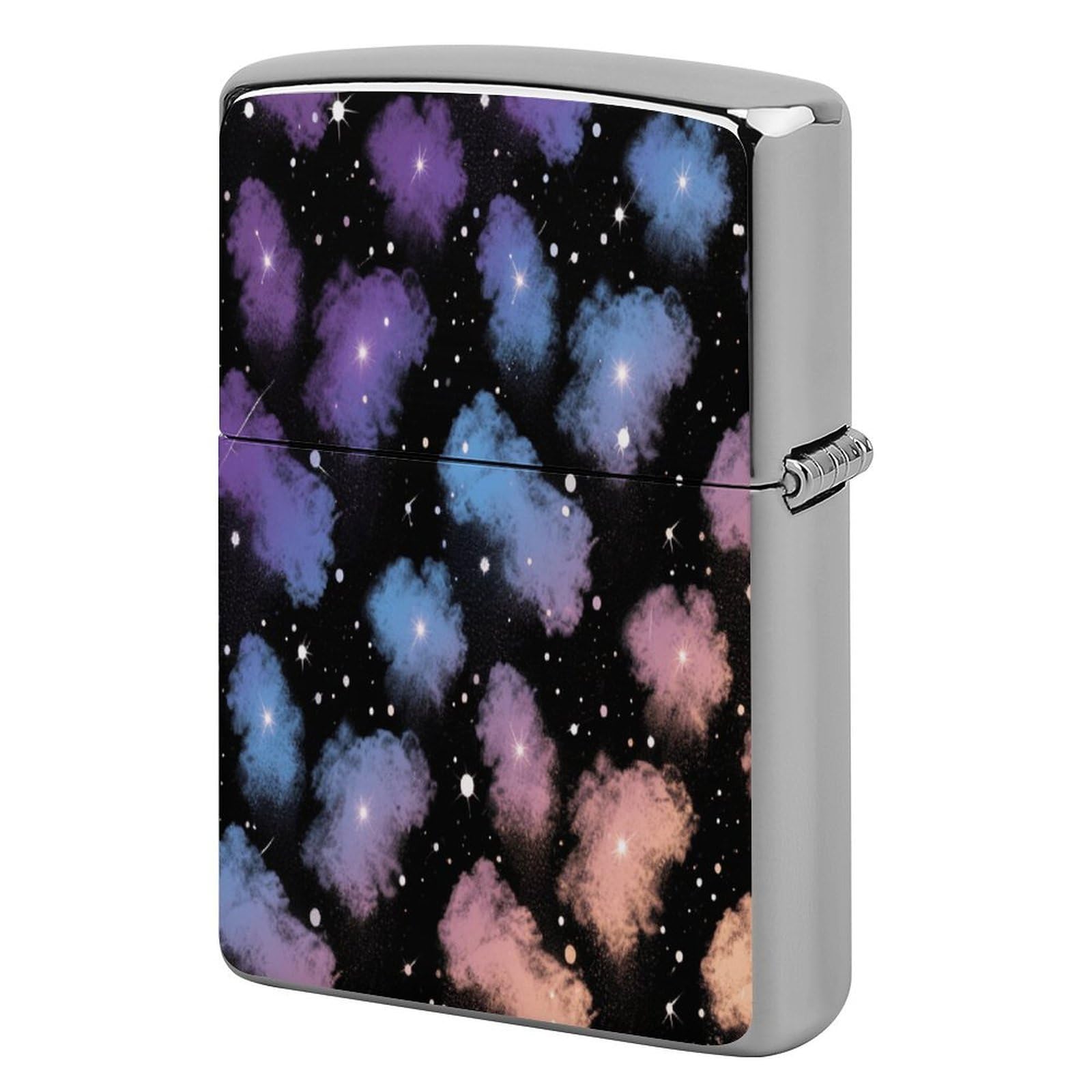 Fekiloot Style Gradient Starry Sky Lighter Case Cover Metal Lighter Case
