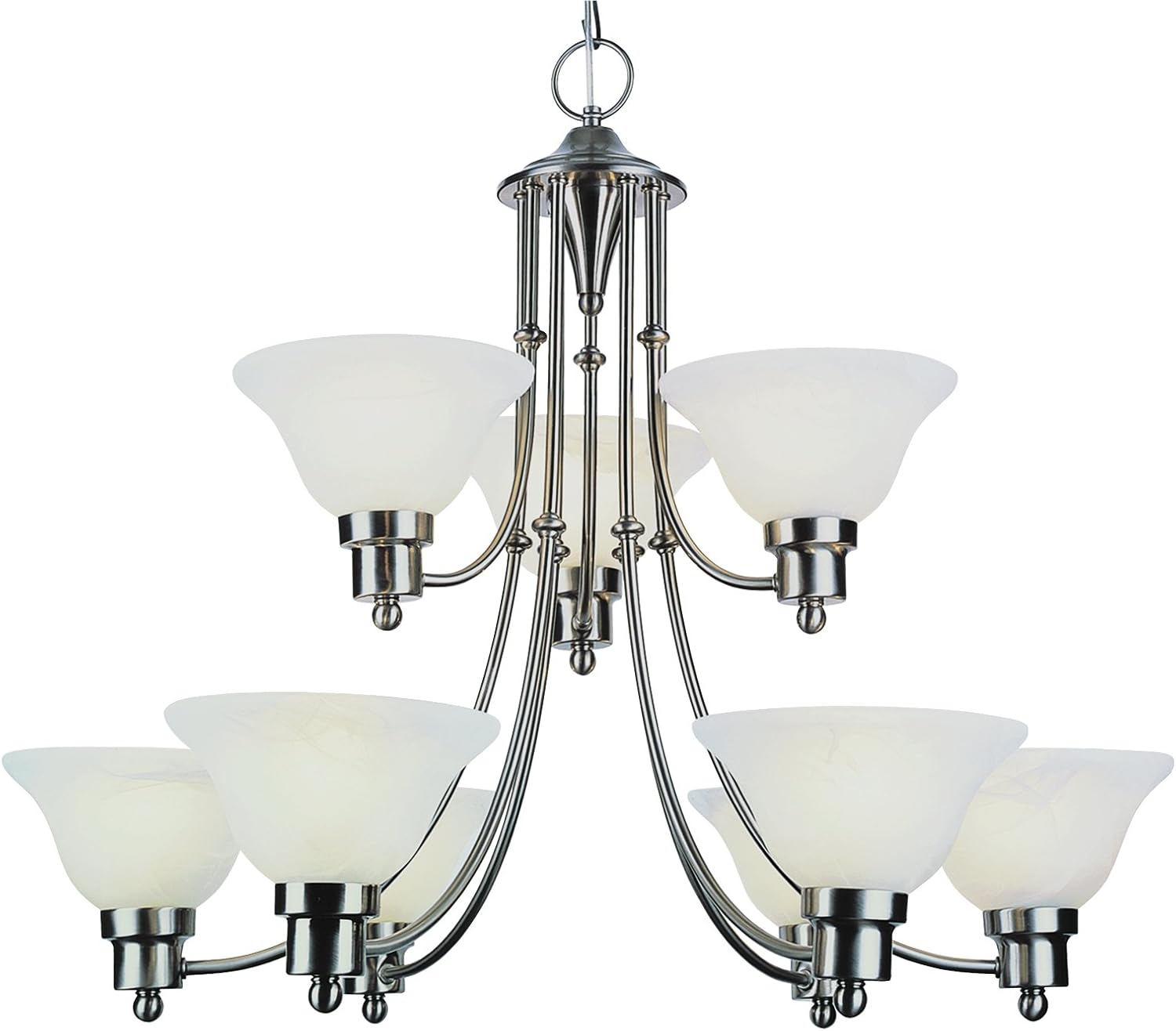 Trans Globe Imports Lighting 6549 BN Indoor Perkins 30" Chandelier, Brushed Nickel