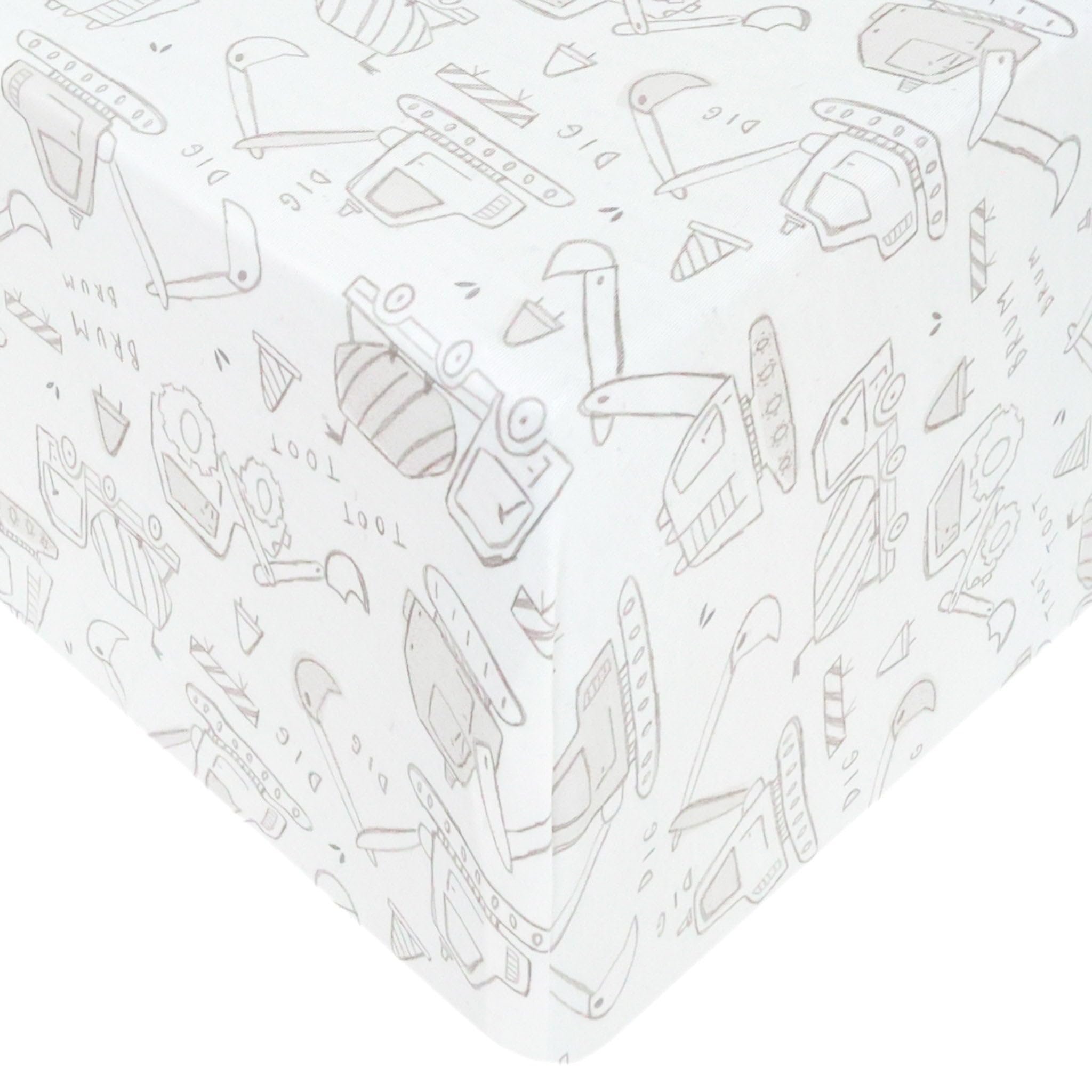 Premium Fitted Knit Crib Sheet/Toddler Sheet "Gage" by Copper Pearl