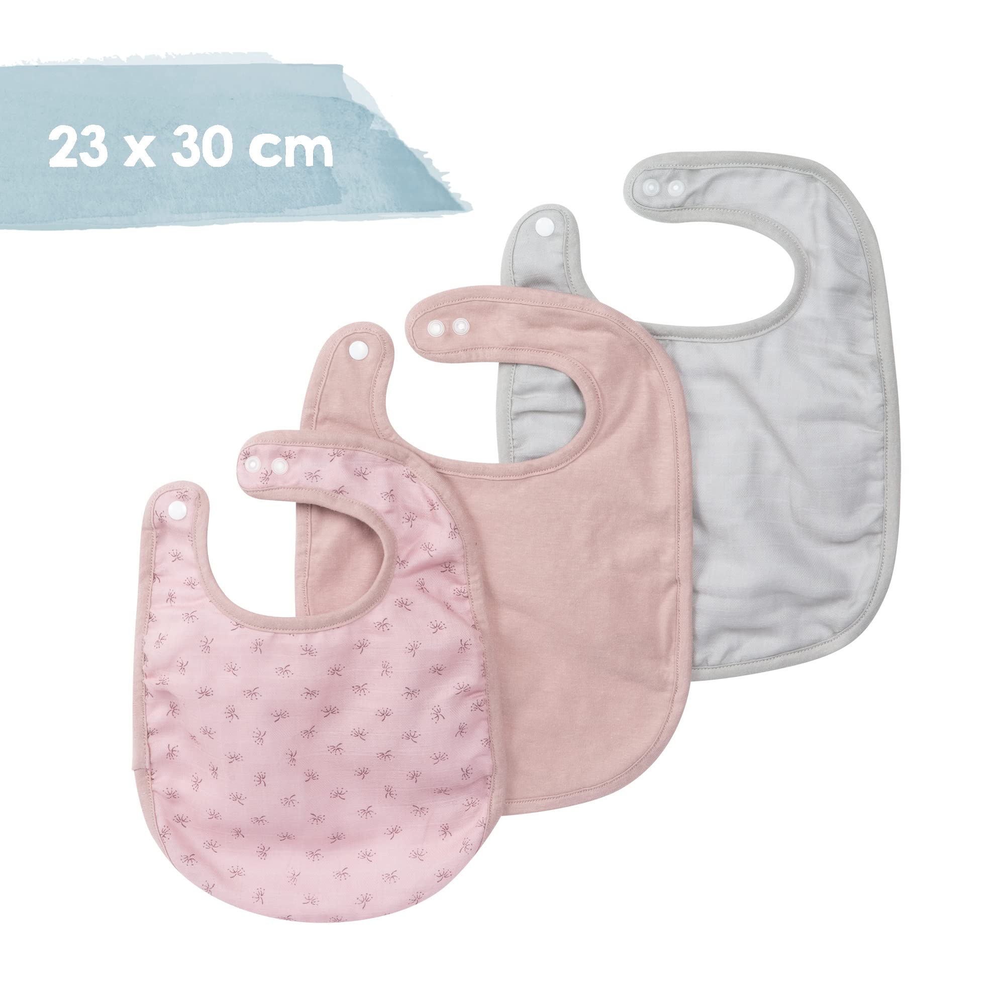 roba Set Regalo Baby Essentials Lil Planet - 3 Bavaglini in Jersey e Mussola - 1 Morbido DouDou - Panno Doppio Strato - 3 Lenzuolini - 80% Cotone e 20% Poliestere - Rosa