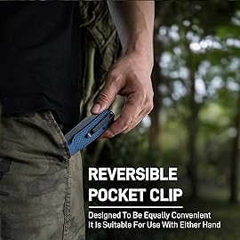 CJRB Pyrite-Light Pocket Knife, Folding Knife with 3.34\'\' AR-RPM9 Steel Blade Small Pocket Knife with Pocket Clip for Men Women, EDC Knife for Camping Survival Hiking Knives J1945 Blue