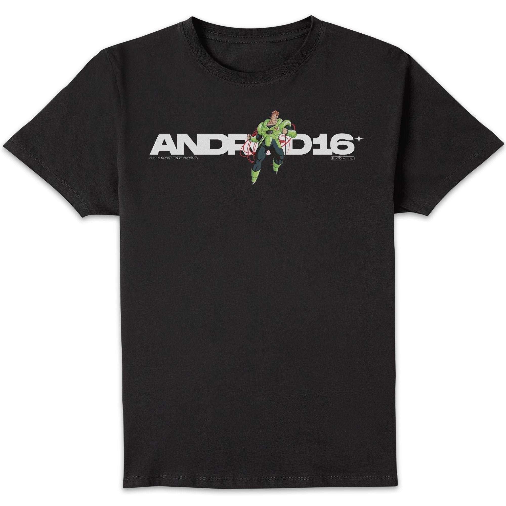 Zavvi Unisex Multi Dragon Ball Z Android 16 T-Shirt - Black L
