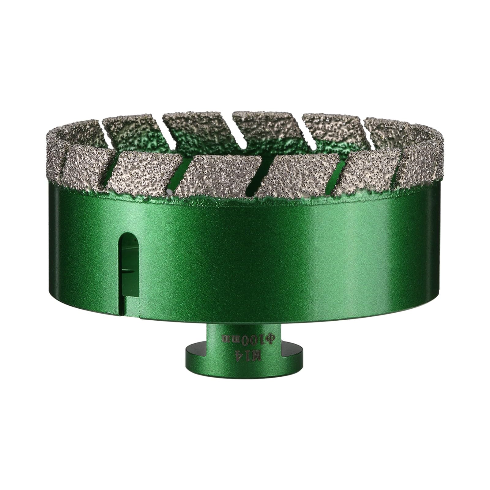 Vearter 100 mm Diamond Core Drill Bit, M14 Thread Connection Masonry Hole Saw, Vacuum Brazed Hollow Hole Cutter for Tile, Marble, Granite, Porcelain, Concrete, Quartz Stone — image 1