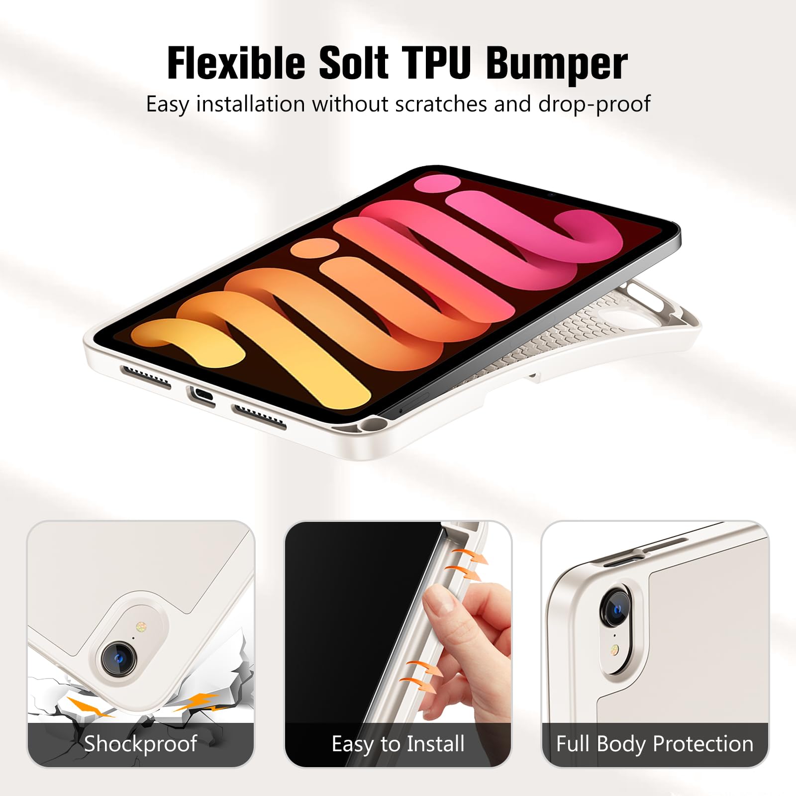 ProCase for iPad mini 7 A17 Pro 2024/iPad Mini 6 2021 8.3 Inch
