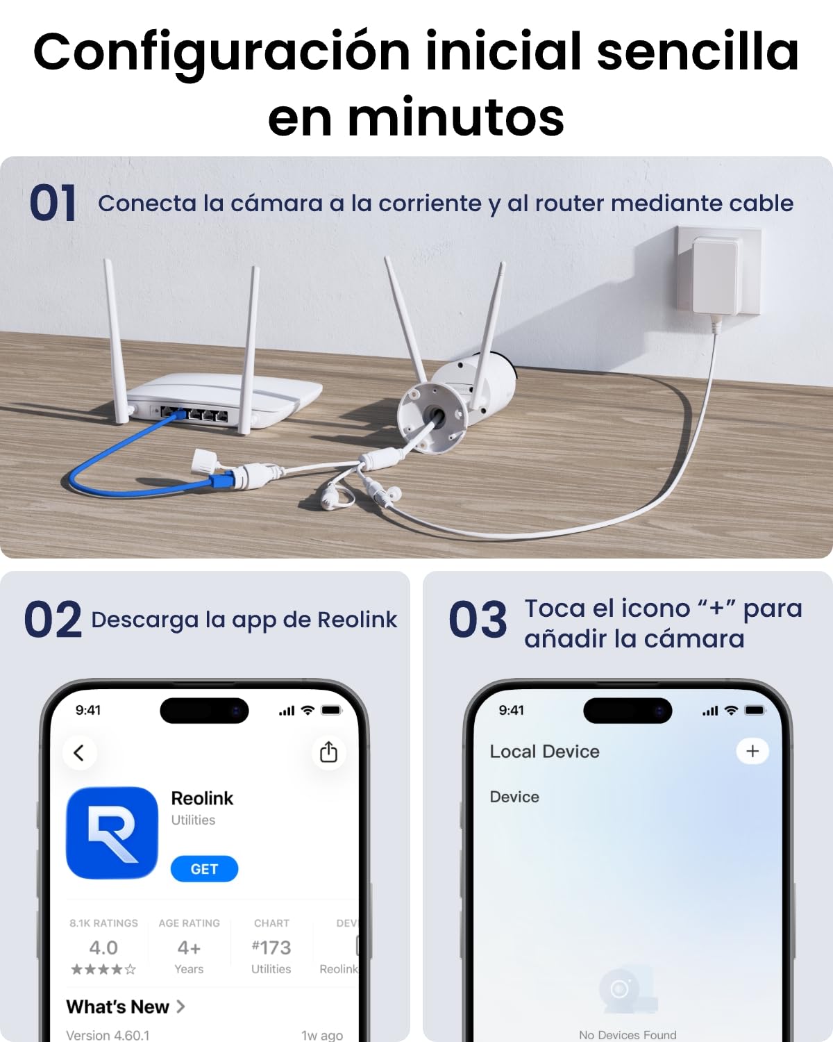 Reolink 5MP Camara Vigilancia WiFi Exterior, 2.4/5GHz Cámara IP, Detección de Personas/Vehículos/Animales, IP67 Impermeable, Vision Nocturna, Ranura para Tarjeta Micro SD, Lapso de Tiempo, RLC-510WA