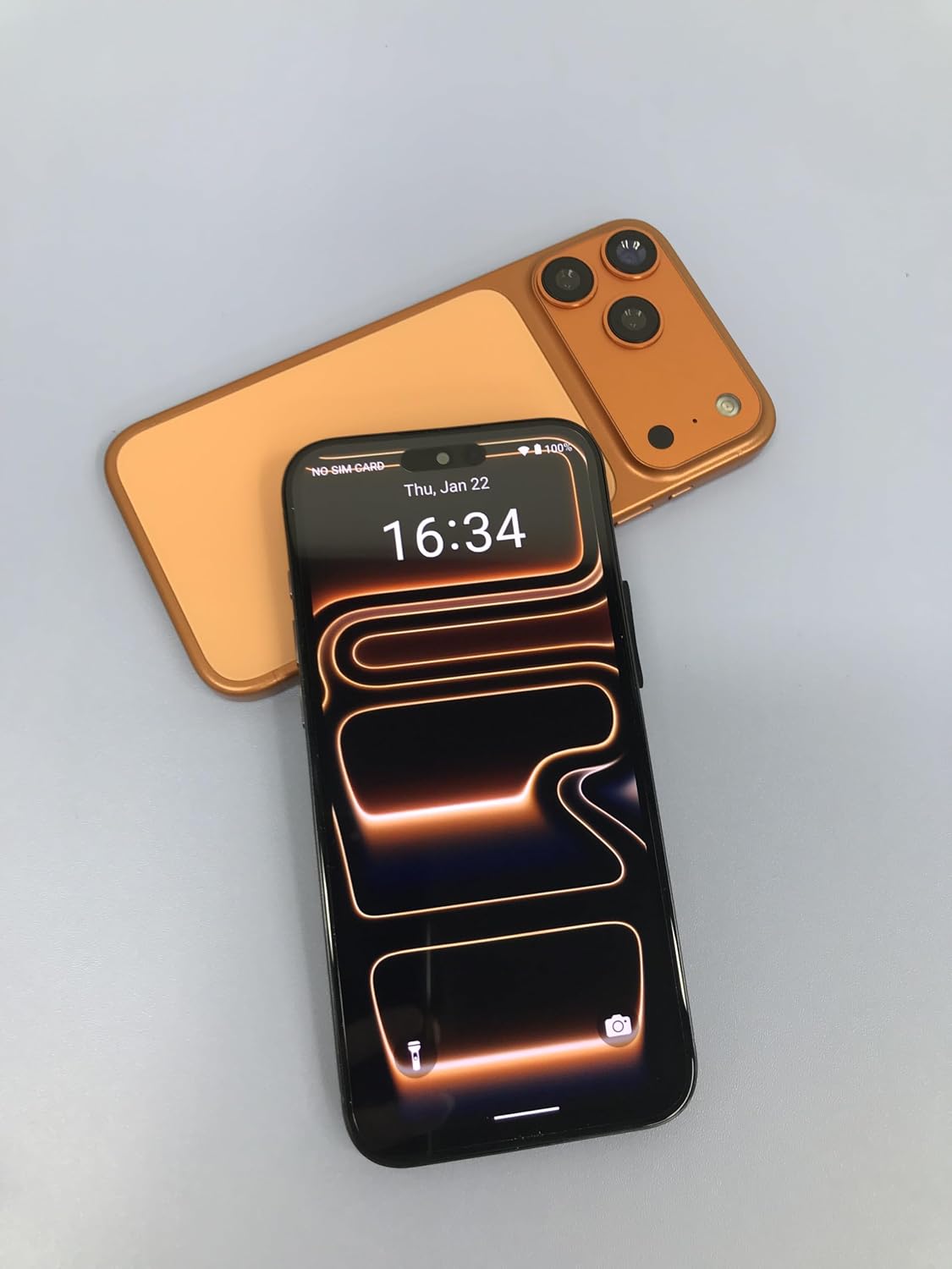 Unlocked Phones, 3G Network Android Phone, 6.52-inch Screen, 1GB RAM+16GB ROM/TF 128GB, Dual SIM Cards, Dual Cameras, Suitable for Novice Users (135orange)