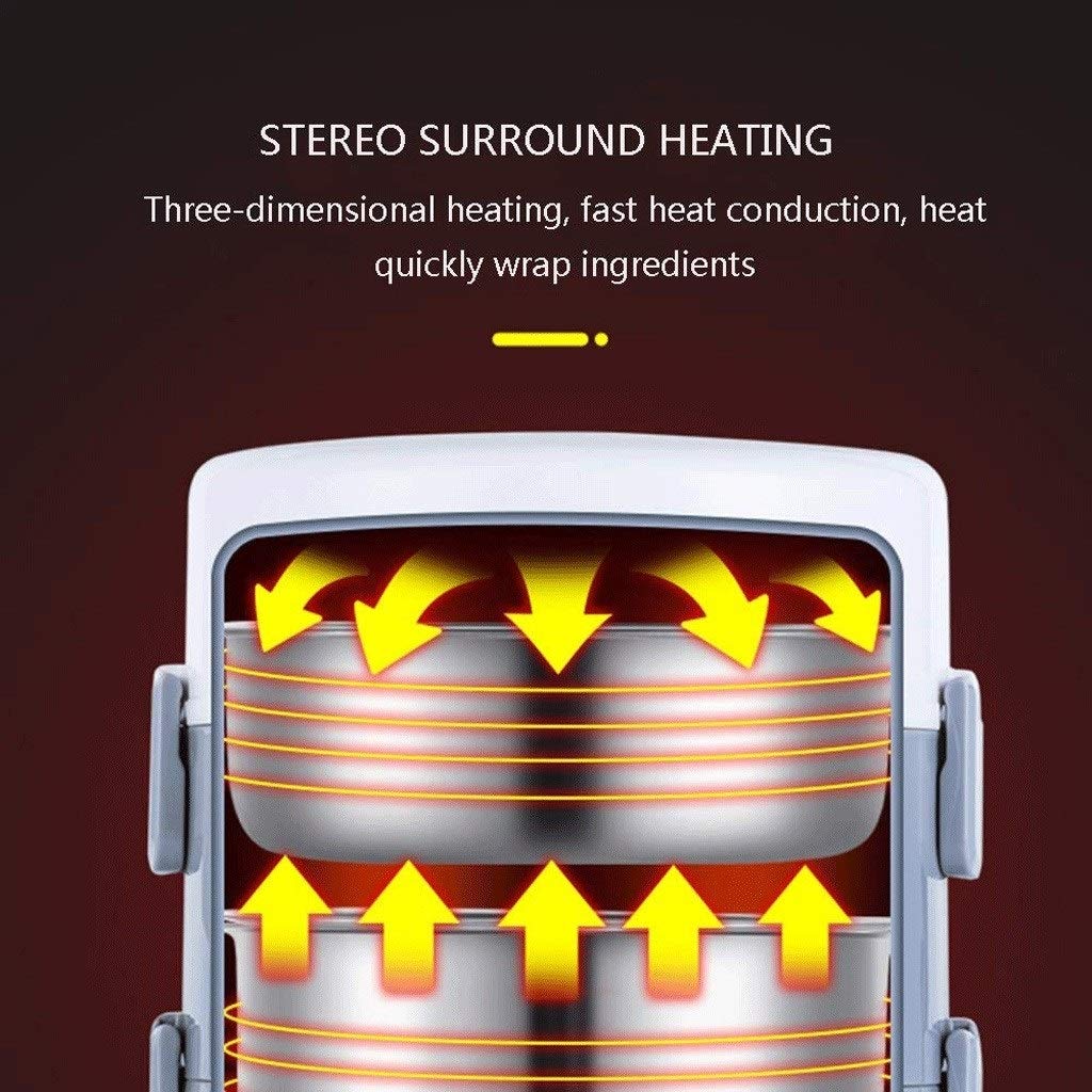 Fiambrera Aislante, Fiambrera eléctrica portátil de Doble Capa Fiambrera térmica para Trabajadores de Oficina Fiambrera Aislante