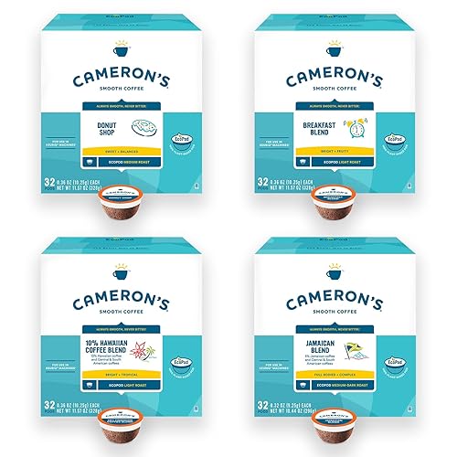 Miniatura 2 de Cameron's Coffee - Cápsulas de una sola porción, paquete variado de Donut Shop, mezcla para el desayuno, 10% mezcla hawaiana, mezcla jamaicana, 128
