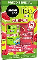 Salon Line, Kit Shampoo e Condicionador, Meu Liso Kids, Melancia, Vegano - Para Cabelos Lisos, 2 Unidades