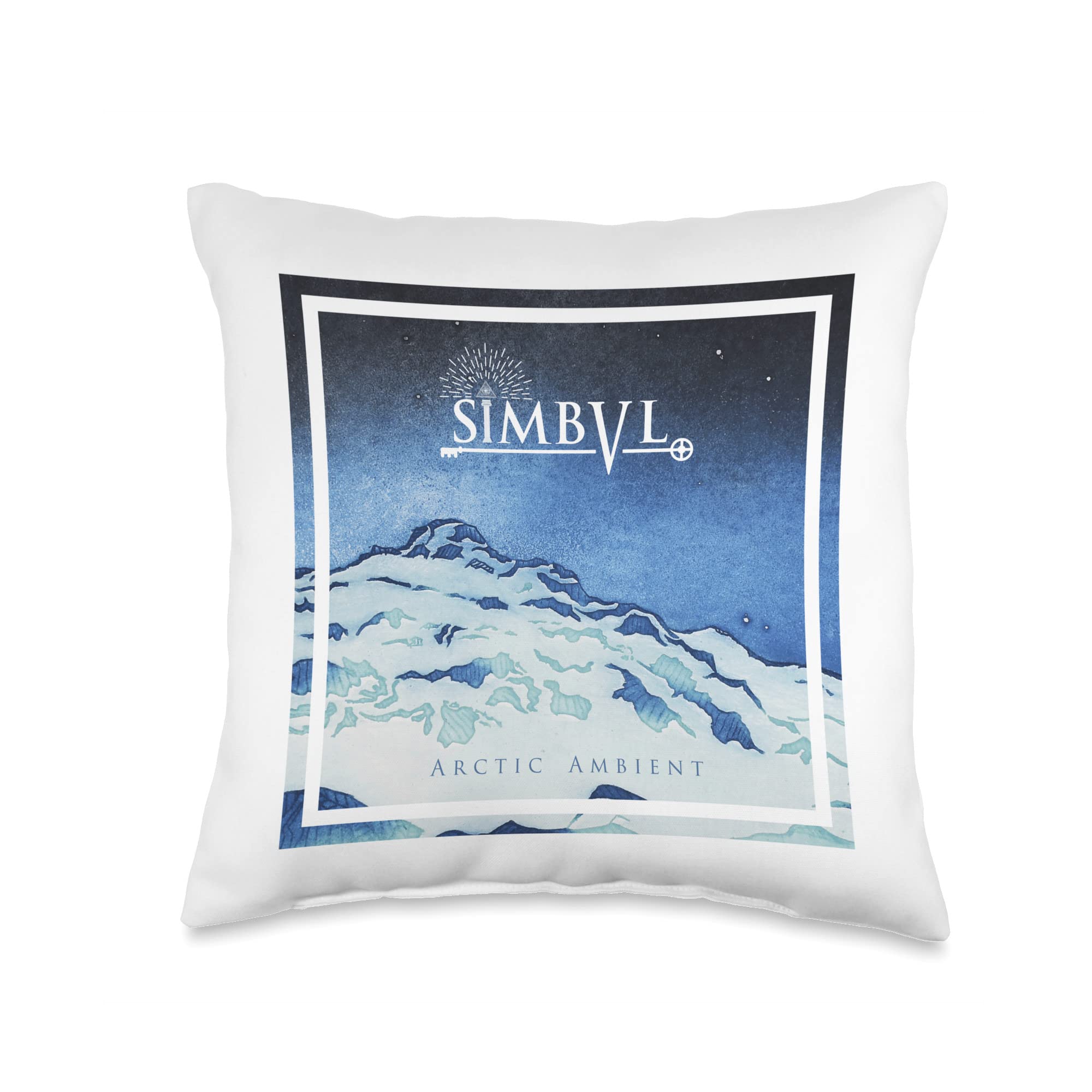 ShirtsFromOuterSpaceShirtsFromOuterSpace SIMBVL-Arctic Ambient-Cover Art Official Merch by Natt Throw Pillow, 16x16, Multicolor