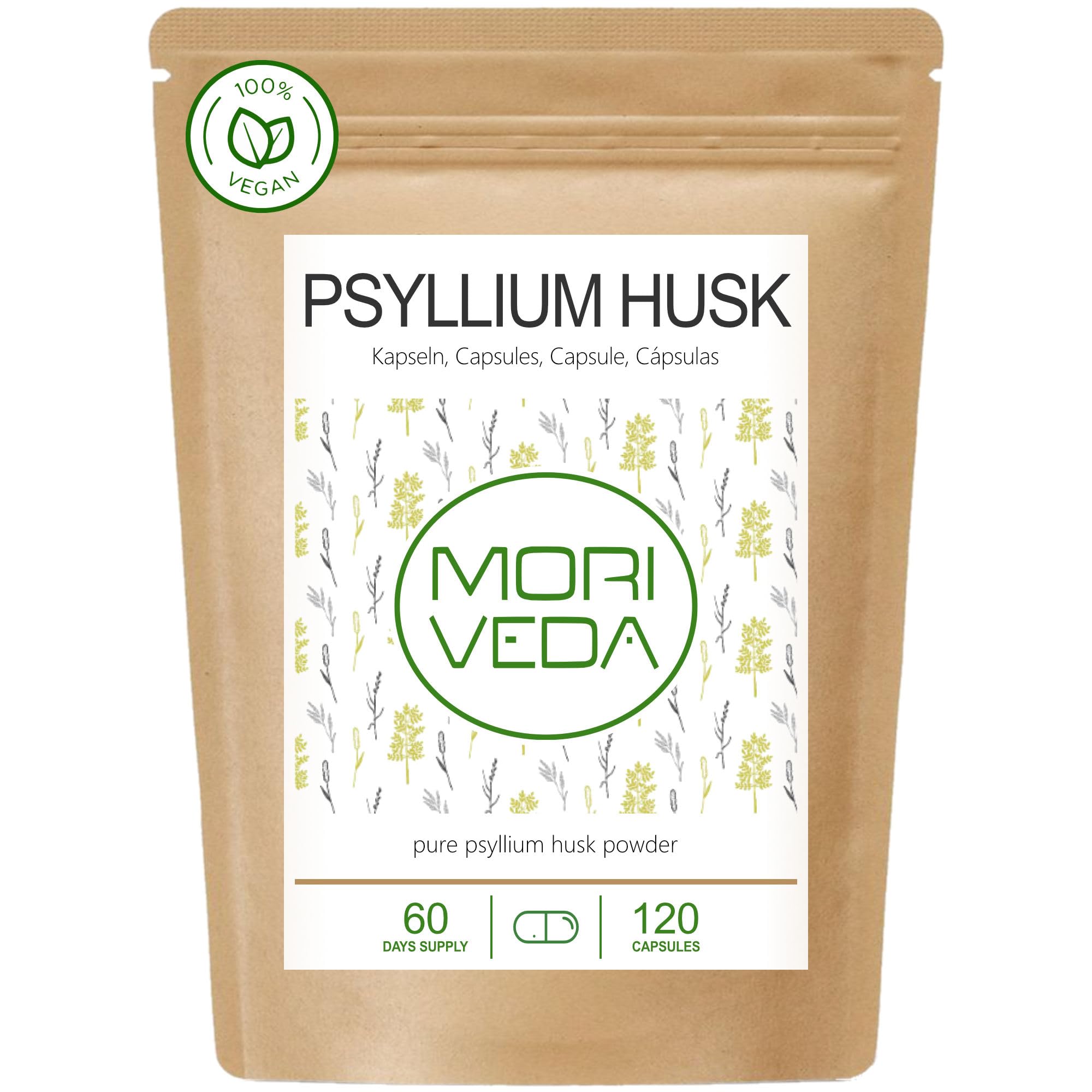 Flohsamenschalen Bio 180 Kapseln - 700mg Hochdosiert Mit 99% Reinheit - 90% Ballaststoffe - Planago Ovato - Psyllium Husk - Abgefüllt Und Kontrolliert In Deutschland - Biotiva - Foto 11