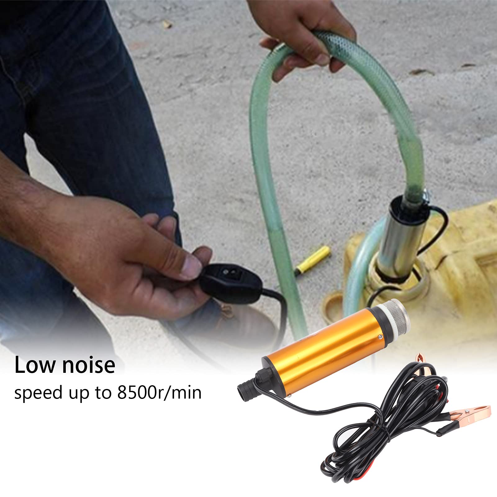 Tbest Bomba Sumergible eléctrica, DC Bomba Sumergible eléctrica portátil Mini 12V 51mm DC 30L / Min para Agua de Queroseno