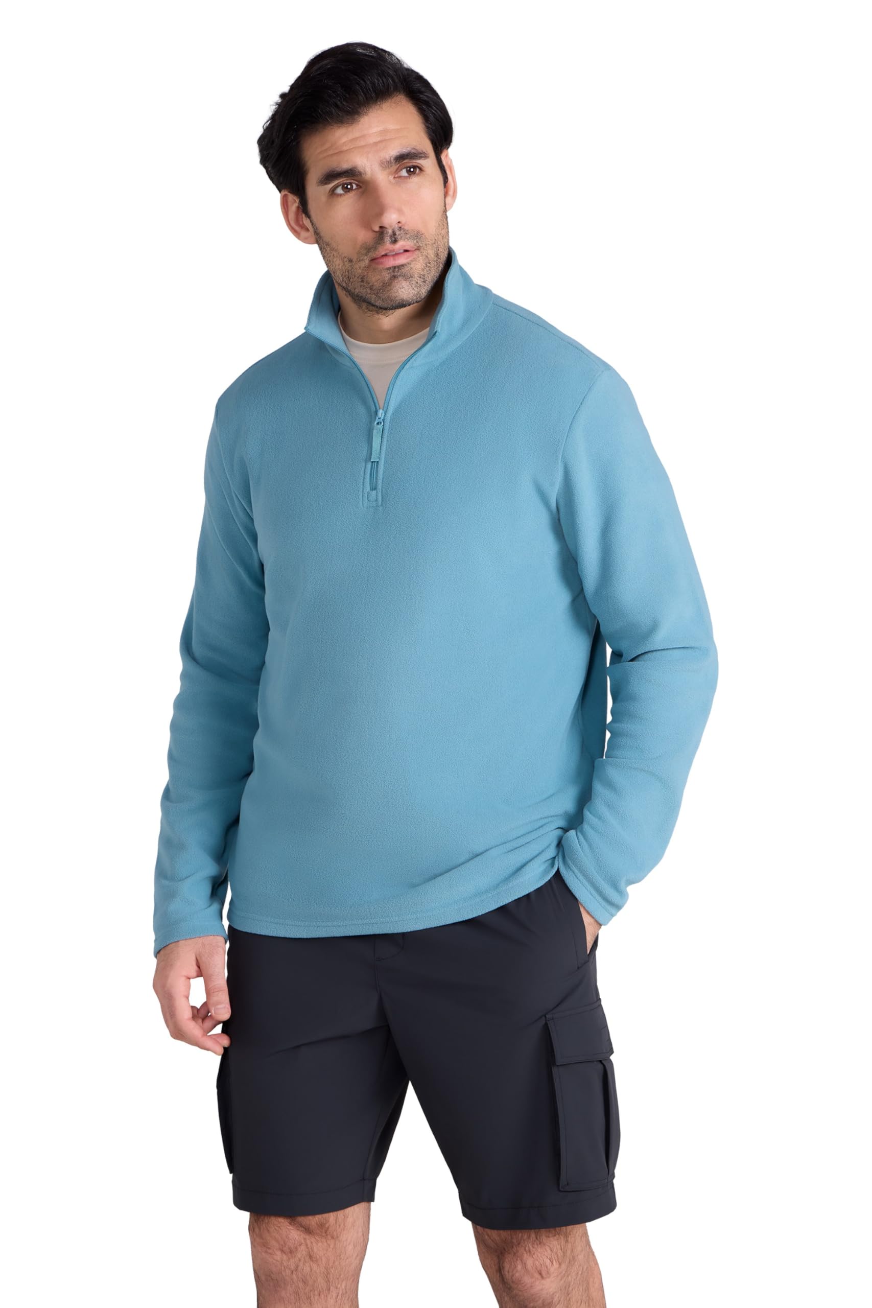 Camber II Mens Half-Zip Fleece - Blue