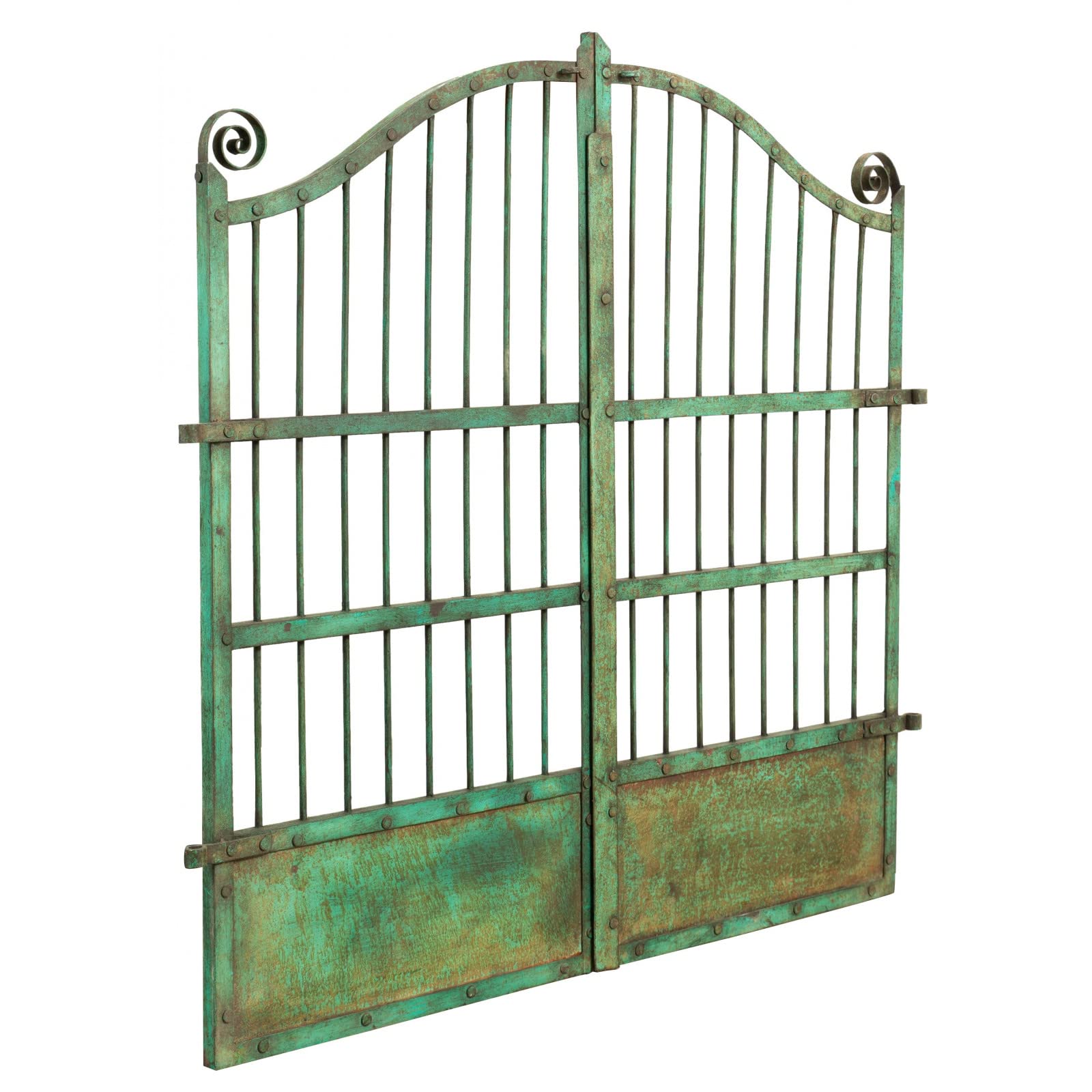 Biscottini Portail en fer pour extérieur 115 x 115 x 5 cm | Portail Fer forgé avec finition antique | Portail de jardin extérieur Pièce unique