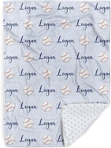 Miniatura 10 de Manta de fútbol personalizada, nombre personalizado con patrones de fútbol, manta de franela de felpa suave con respaldo punteado de doble capa para