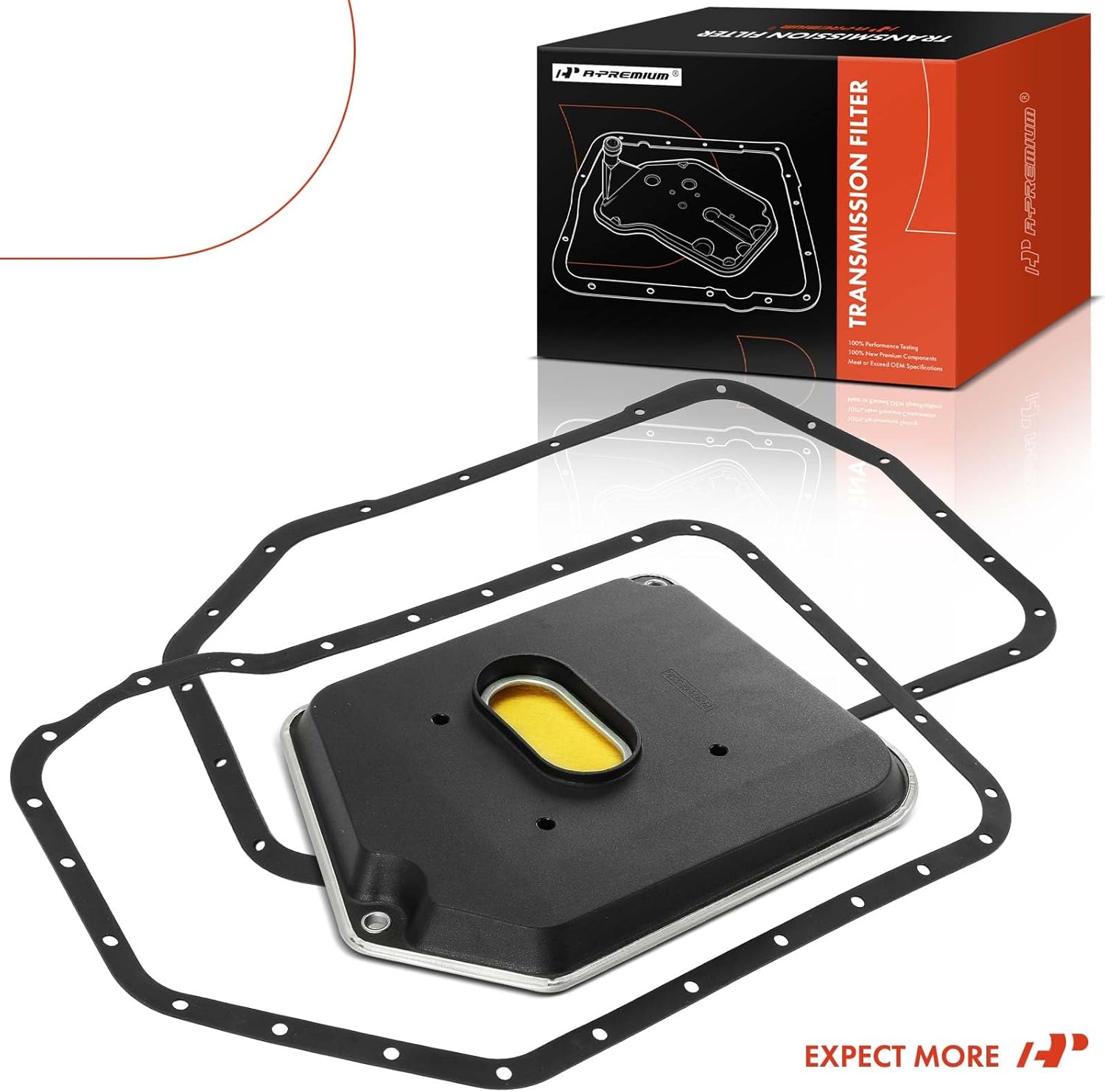 A-Premium Automatic Transmission Fluid Filter with Pan Gasket, Compatible with BMW 540i 740i 740iL 840Ci X5 Z8 & Jaguar XJ8, XK8, Vanden Plas & Audi A6 A8 Quattro, RS6, S6, S8 & Land Rover Range Rover
