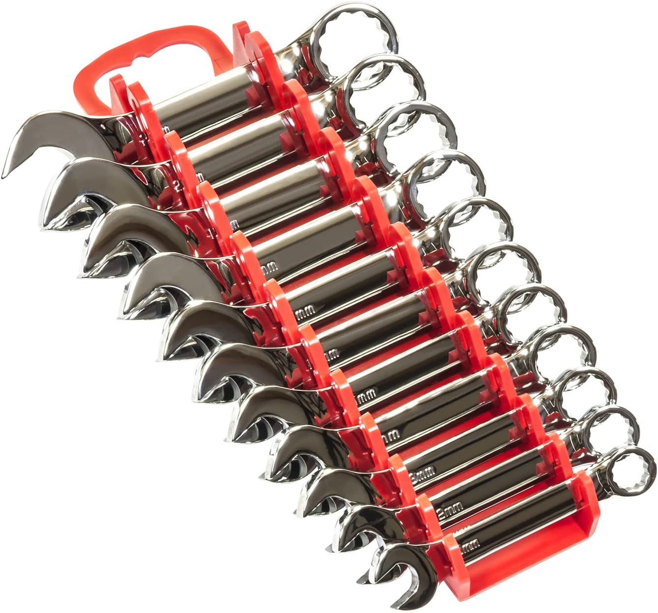 Ernst Manufacturing Gripper Stubby Wrench Organizer, 11 Tool, Black